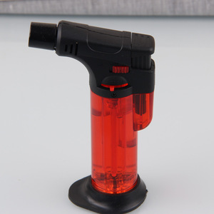 Briquet <span class=keywords><strong>de</strong></span> <span class=keywords><strong>cuisine</strong></span> à flamme unique coupe-vent au gaz, rechargeable au butane, <span class=keywords><strong>chalumeau</strong></span> pour barbecue, construction en plastique - Product Image 6