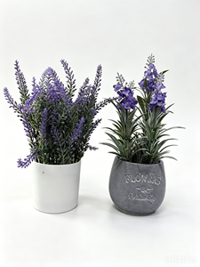 Bouquet de fleurs artificielles réalistes faites à la main, lavande à pointes avec feuilles en forme <span class=keywords><strong>d</strong></span>'épée, pour la <span class=keywords><strong>d</strong></span>écoration de la maison, de mariages, de remises de diplômes et de jardins - Product Image 1