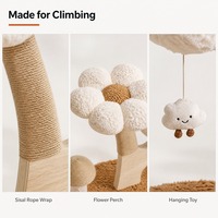 Étagère d'escalade pour chat d'intérieur en bois écologique, design floral personnalisable, résistante à l'usure et aux griffures, Versalife Luxury