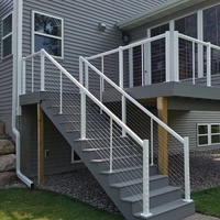 Vente en gros usine : Balustrade à tension horizontale moderne pour villa, en câble de treillis en acier inoxydable 316, pour poteaux de garde-corps, terrasses, balcons et escaliers
