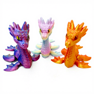 Estatua de Serpiente Dragón Impresa en 3D, Adorno de Serpiente Impreso en 3D con Degradado, Decoración Posable para el Hogar y la Oficina, Autismo, TDAH - Product Image 1