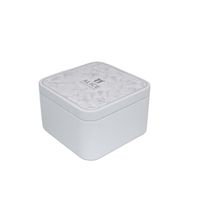Boîte en métal carrée imprimée de qualité alimentaire pour bonbons et biscuits, vente en gros, directement de l'usine du Guangdong
