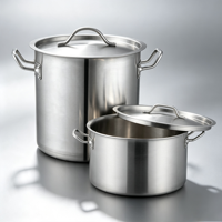 Ensemble de casseroles en acier inoxydable 304 au design classique avec couvercle en verre, compatible avec tous les types de cuisinières