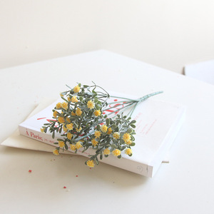 Fleur artificielle gypsophile floquée à 7 branches, cadeau fête des Mères, accessoires floraux en plastique, décoration intérieure DIY, tige unique - Product Image 3