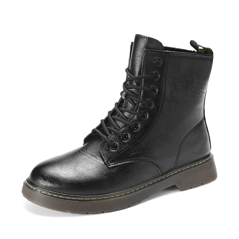 winter new men's Leather boots high top men's shoes retro desert tooling boots tooling motorcycle boots