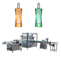 Ligne de remplissage et de bouchage automatique à 4 têtes pour flacons de spray facial et de brume corporelle