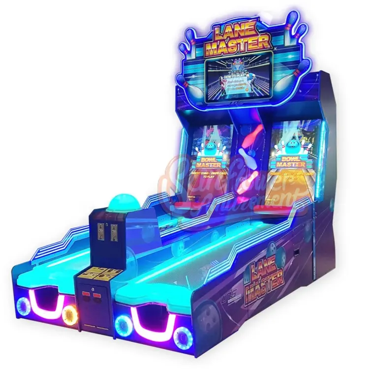 Coin Operated Redemption Machine Lane Master Bowling Machine 2 Players Sport Game Machine