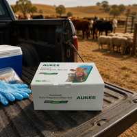 Test de grossesse précoce pour ruminants de haute précision - Kit de test de grossesse pour vaches/bovins - Test rapide de grossesse précoce pour animaux - Sang total
