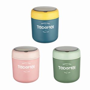 Thermos alimentaire personnalisé en acier inoxydable de 530 ml, cylindrique, avec couvercle et cuillère, tasse isotherme portable - Product Image 2