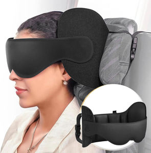 Almohada de Viaje para Aviones, Correa para la Cabeza con Máscara 3D para <span class=keywords><strong>Dormir</strong></span>, 360 °   Reposacabezas de Soporte para Vuelos Largos - Product Image 6