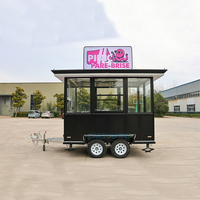 Remorque alimentaire ronde standard australienne Chammp entièrement équipée, mini camion mobile pour café, beignets et glaces à vendre