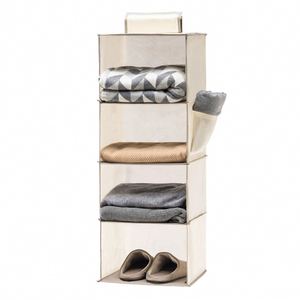 Hanging Closet Organizers and Storage 4-<b>Shelf</b> Closet Hanging Storage <b>Shelves</b> for Closet RV Clothes Organizer - Product Image 1