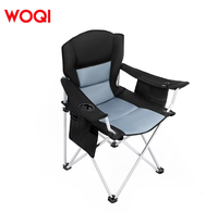 Ensemble de chaises pliantes en fer WOQI - Mobilier de salle à manger d'extérieur avec sièges rembourrés pour les centres de villégiature, les événements, les locations de plage et les parcs