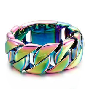 Catena Cubana Trendy e Vistosa da 31mm in Acciaio Inossidabile 316L Placcato Oro per Bracciali, Collane e Cavigliere per Uomini e Donne - Product Image 5