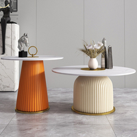 Table basse en marbre blanc, petite table basse vintage