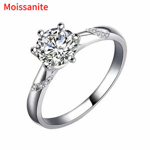 Anillo de Diamante Moissanite de 3CT para Mujer, Ajustable, de Compromiso, Boda, Moda, Lujo, DVVS1, Metal de Oro de 18K, Joyería al por Mayor, Personalizado - Product Image 1