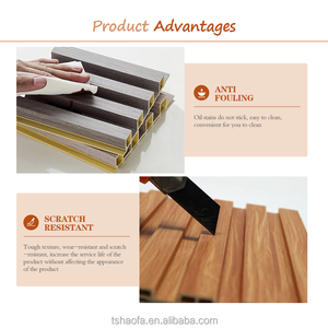 Panneau mural WPC moderne, facile à installer, économique, imperméable, ignifuge et résistant à l'humidité pour la décoration intérieure, chambres et salons - Product Image 4