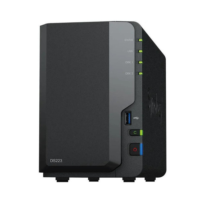 2 Black Diskless System Network Storage DS225+ Thunderbolt NAS Offers High-speed Data Transfer Efficient File Management Stock