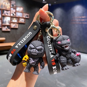 Nouveauté Godzillas dessin animé porte-clés pendentif alliage de métal PVC Silicone caoutchouc porte-clés pour voiture sac petit cadeau en gros - Product Image 4
