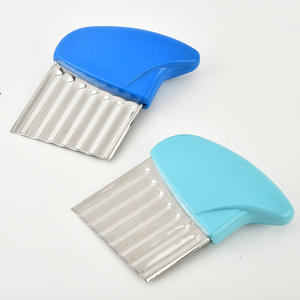 Coupe-frites multifonctionnel en acier inoxydable, outil de découpe ondulée, couteau à frites, 5 pièces, coupe-légumes coloré pour la cuisine - Product Image 5