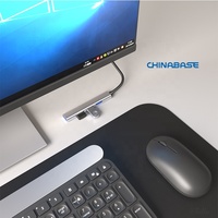Hub USB 3.0 à 4 ports, répartiteur USB en aluminium haute vitesse 5 Gbps pour MacBook Pro, ordinateur portable, PC, IMac, Surface Pro