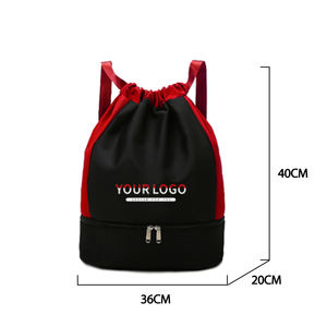 Sac à dos léger en polyester et nylon, imperméable, avec cordon de serrage, personnalisable avec logo, idéal pour la gym, le sport et les voyages – Meilleure vente usine, haute qualité - Product Image 2