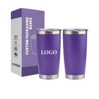Gobelet isotherme portable en acier inoxydable de 20 oz avec logo personnalisé, couvercle Magslide, isolation sous vide, pour le bureau et les voyages, 6-12 pouces de hauteur