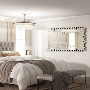 Miroirs muraux décoratifs d'art, <span class=keywords><strong>grand</strong></span> <span class=keywords><strong>miroir</strong></span> vénitien grec <span class=keywords><strong>pour</strong></span> hôtel, maison, coiffeuse, <span class=keywords><strong>miroir</strong></span> argenté <span class=keywords><strong>pour</strong></span> salon, chambre à coucher, <span class=keywords><strong>couloir</strong></span> - Product Image 4