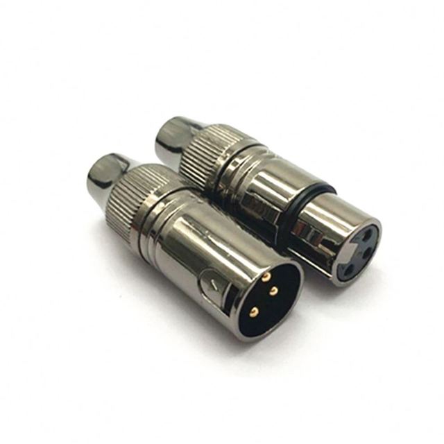 XLR 3 Pin Male/Female Microphone Audio Cable Plug Connector Cannon MIC Cable Terminal Gunmetal Microphone Plug
