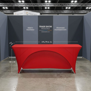 Wholesale STELLAR PATH 6Ft Arch <b>Stretch</b> Spandex Wrinkle Free Durable <b>Machine</b> Washable Customizable Exhibition Table Covers - Product Image 3