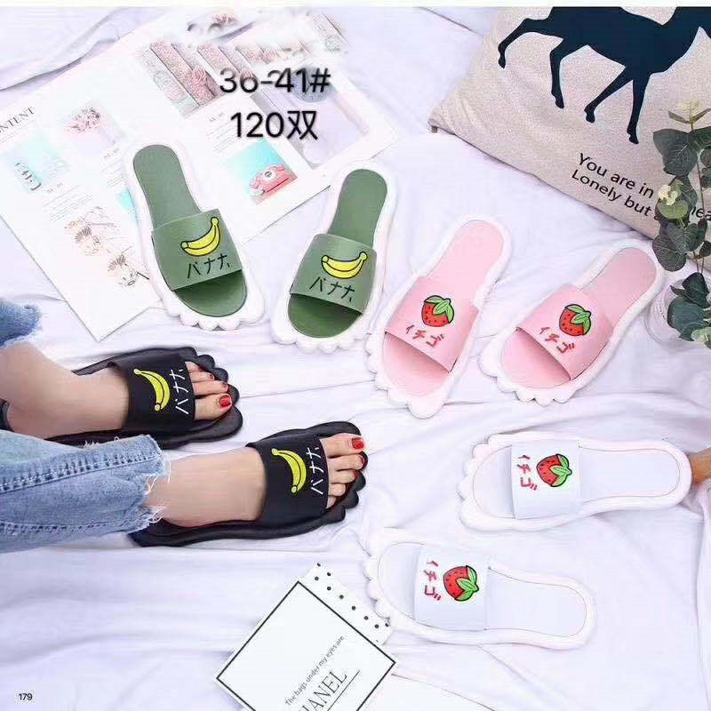 Children's Fruit House Shoes Girls and Boys Anti-slip Rubber Slides Slipper Kids Slipper