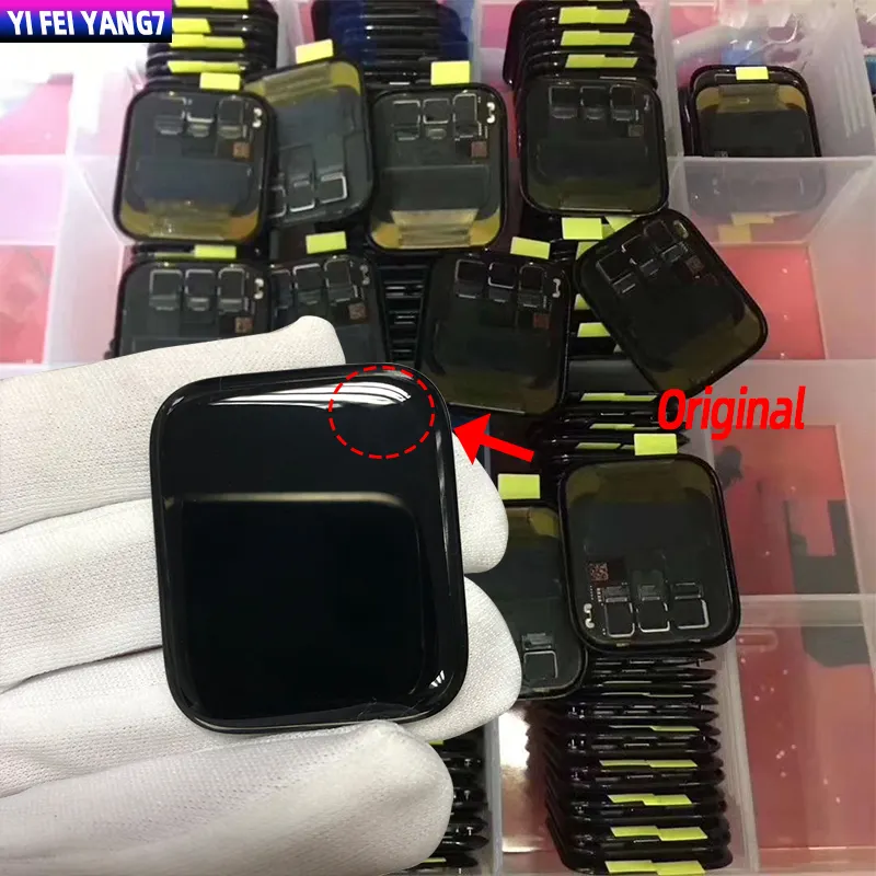 Jam tangan pintar tampilan lcd untuk Apple, jam tangan pintar s1 s2 s3 s4 s5 s6 s7 s8 se layar tampilan Lcd asli untuk jam tangan Apple Seri 8 7 6 5 4 3 2 1
