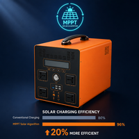 Station d'alimentation portable 1500W LiFePO4 1331Wh pour camping-car, voyage, maison, générateur solaire de secours, onde sinusoïdale pure AC220V