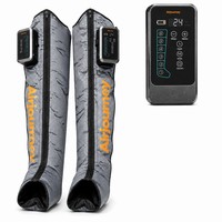 Bottes de récupération pour les jambes à compression d'air progressive séquentielle, 6 chambres, sans fil, panneau tactile, 6 modes, rechargeables par Type C