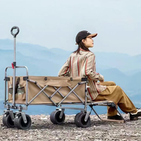 Chariot pliable à quatre roues Liveer, best-seller, avec table réglable, personnalisable OEM, outils multifonctionnels