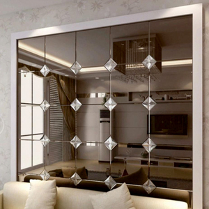 Lágrima Irregular diseñado patrón personalizado arte comedor azulejos pegatina lujo gran sala de estar espejos modernos decoración de pared - Product Image 4