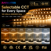 Tiras de LED SMD2835 de 5 mm, 120 LED, 24 V, Flexibles, para Retroiluminación de TV, Cortables, para Automóviles, ODM OEM CE UL
