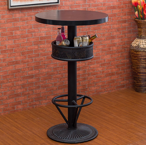 Muebles de Bar de Estilo Vintage Americano para <span class=keywords><strong>Restaurante</strong></span> y Hotel Moderno, Combinación de Mesas y Sillas Altas de Madera Maciza - Product Image 4
