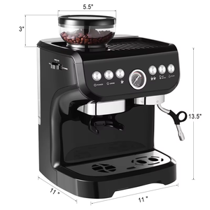 Professional Semi-<b>Automatic</b> 19 BAR Stainless Steel Espresso Cappuccino <b>Machine</b> Multi-Function Commercial Hotel Use <b>Fully</b> Automat - Product Image 2