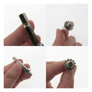 6.35mm 1/4-20T חיבור חוטים אביזרי כלי עבודה A3 ברזל משושה מתאם מוט חיבור לליטוש כלים סיבוביים - Product Image 2