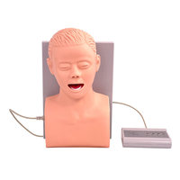 Modelo de entrenamiento de intubación traqueal para adultos Simulador electrónico de intubación traqueal humana con alarma de presión dental