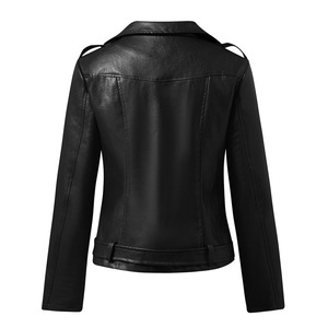 Vestes Biker Faux pour femmes Vestes d'automne en <span class=keywords><strong>cuir</strong></span> PU élégantes pour femmes 2023 - Product Image 3