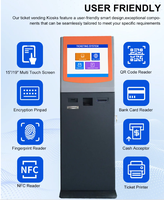 Machine de kiosque de distribution de billets de coupons Machine de kiosque de distributeur de billets automatisée en libre service