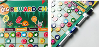 Tableau de récompenses et de tâches hebdomadaires magnétique pour enfants, prêt à l'emploi, idéal pour l'école et la maternelle - Vente chaude