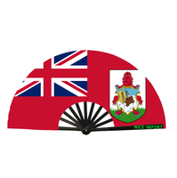 Éventails pliables à main avec drapeau du Belize, grands éventails pour la danse en ligne, les mariages en plein air et les fêtes