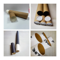 Tubes d'expédition en carton biodégradables et recyclables, écologiques, avec couvercles sécurisés, tailles personnalisables, impression quadricolore pour documents