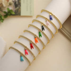 Nueva pulsera de gesto de <span class=keywords><strong>victoria</strong></span> de aceite de goteo de Color de Venta caliente, pulsera de energía de cuerda elástica de moda y versátil al por mayor - Product Image 1