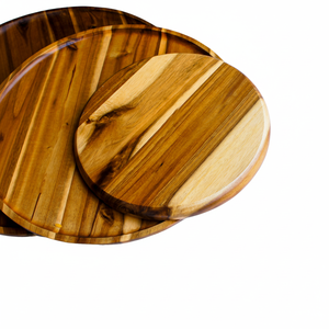 Plats de dîner en bois d'acacia écologiques de haute qualité Offre Spéciale assiettes de restaurant vaisselle en bois - Product Image 1