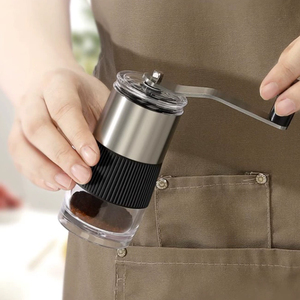<span class=keywords><strong>Moulin</strong></span> à café manuel portable en acier inoxydable personnalisé, petit broyeur à café avec réglage <span class=keywords><strong>de</strong></span> la finesse <span class=keywords><strong>de</strong></span> mouture externe en céramique - Product Image 6