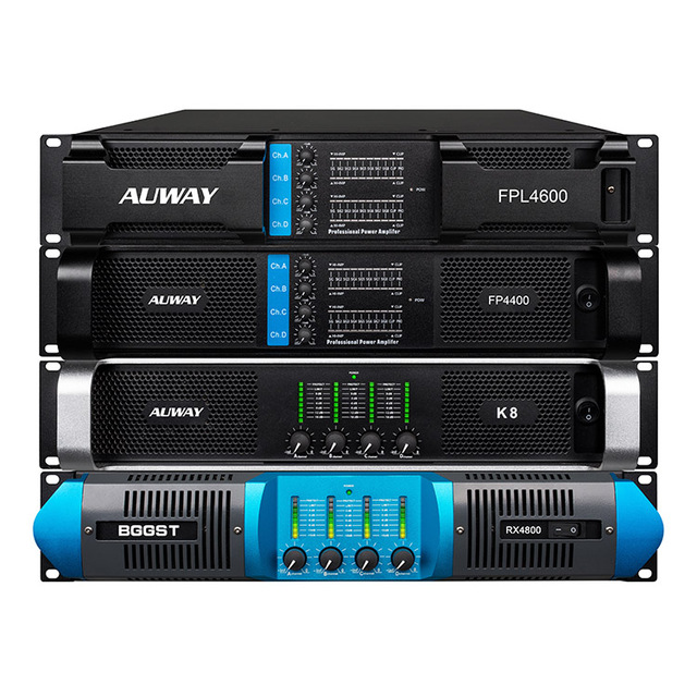 AUWAY TTV4800 1200W 4 Ohm 4 Channels Class H Metal Power Amplifier Professional